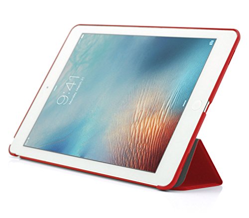 KHOMO iPad Pro 9.7 Zoll Hülle Case Rot Rotes Gehäuse mit doppelten Schutz ultra dünn und leicht, Smart Cover Schutzhülle fur das Neue Apple iPad Pro 9.7 – Dual Red - 4