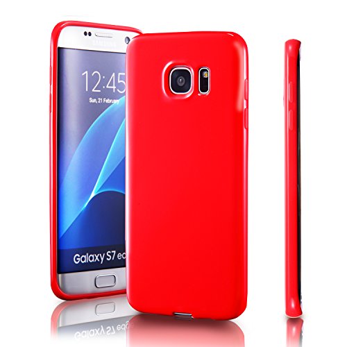 Funda para Samsung Galaxy S7 Edge extremamente fina resistente a ara azos con parachoques de gel TPU cubierta suave y protectora de silicona rojo oscuro reviews Funda para Samsung Galaxy S7 Edge extremamente fina resistente a ara azos con parachoques de gel TPU cubierta suave y protectora de silicona rojo oscuro
