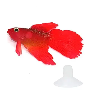 Silicone Artificial Fish Aquarium Decortion High Simulation Lifelike Floating Fake Betta Fish Tank Ornament