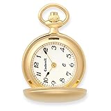 Cadenis Damen Umhängeuhr mit Halskette 72 cm und persönlicher Laser-Gravur mit Sprungdeckel Savonette Quarzwerk