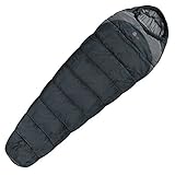 Ambos lados Highlander Echo 350 - Saco de Dormir, Color Negro y Gris
