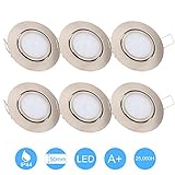 focos led para cultivo interior 600w 【Fácil instalación】 6 vatios, 400lm. Diámetro exterior 85 mm, altura 45 mm, recorte de techo Ø: 70-74 mm, profundidad de instalación 50 mm. Este foco viene con 4 conectores, fácil para conexiones en serie, no requiere transformador.