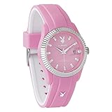 Playboy – clas38pp – Classica – Armbanduhr – Quarz Analog – Zifferblatt Rosa Armband Silikon Rosa