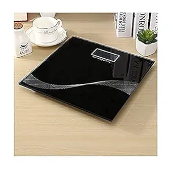 JM SELLER Personal Digital Bathroom Weighing Scale glass weight Machine for body weight measurement Weighing Scale (Black)