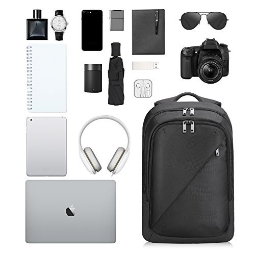 REYLEO Business Rucksack Herren 14.1 Zoll Laptop Tasche Schlanker Tagesrucksack Für Die Arbeit Und Stadt Wasserdicht Schwarz - 8