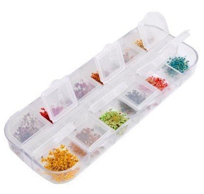 Ufener 60X Dried Flower 3D Nail Art Decoration UV Gel Acrylic