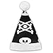 Produktbild DIYCCY Skull and Crossbones Black and White Funny Party Hats Christmas Hats - Santa Hat,Elf Hat,Coil Santa Hat