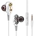 Produktbild OOFAYWFD 7D HiFi In-Ear Kopfhörer Dual Dynamic Treiber Super Bass Stereo Headset Kopfhörer,White