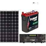 Livguard Solar Inverter & Battery Combo with Solar Panel(1150 Watt Inverter .165Watt Solar Panel & 135ah Battery,Black)