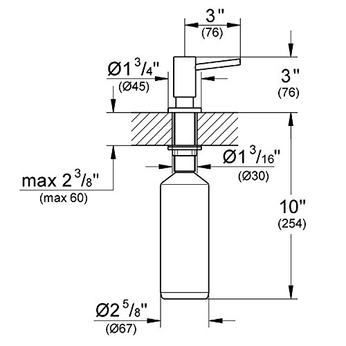 Grohe Spülmittelspender Cosmopolitan (für Flüssigseifen, Vorratsbehälter 0,4l) 40535DC0 - 2