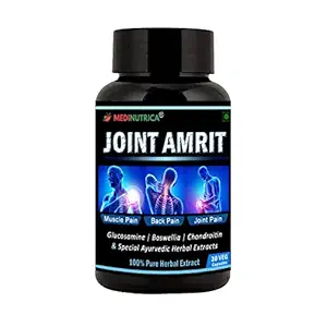 Joint Amrit - 100% Pure Herbal Extract Veg Capsule for Joint Pain, Back Pain, Knee Pain, Arthritis & Muscle Pain - 30 Veg Capsules pack of 1