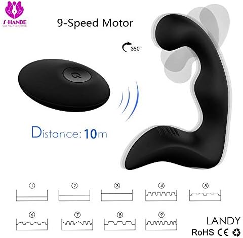 Prostate Massager Stimulator with Double Motor Heating Function / 10 Vibration Modes, Anal Vibrator Massager with Remote Control for Men Women Couple (Heating), Waterproof