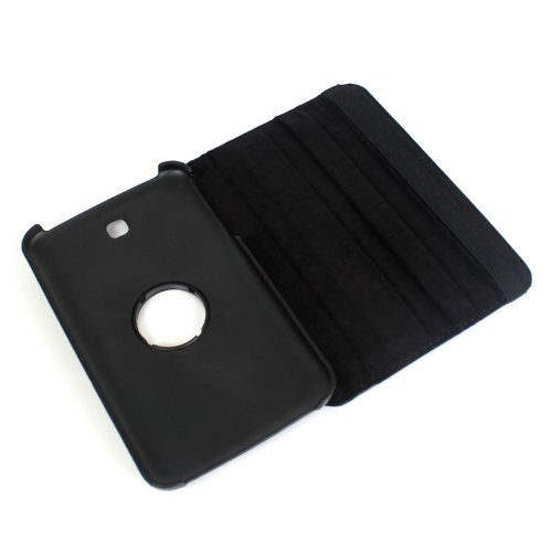 2-TECH 360 Grad Smart Cover passend für Samsung Galaxy Tab 3 7.0 P3200 drehbar Top Leder Schutz Hülle Tasche Schale Ledertasche Schutzhülle Etui - 5