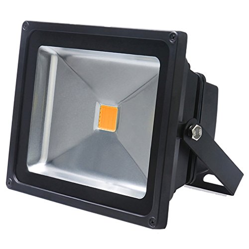 Auralum® 10 Jahren Garantie 50W LED Fluter Außenstrahler 4500Lumen 230V IP65 3000K Warmweiß mit Schwarz Rahmen, (Schwarz) - 6