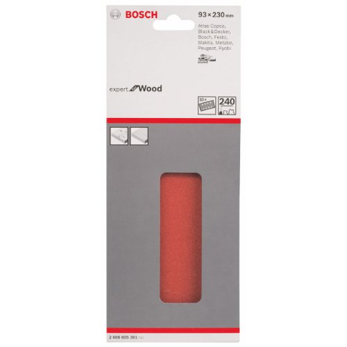 Bosch Schleifblatt C430 Expert for Wood+Paint 93x230mm Korn 240, 10 Stk. - 2