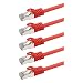 Produktbild rocabo 117005 RJ45 Netzwerkkabel Patchkabel mit CAT 7, Ethernet Gigabit LAN Switch Router, Halogenfrei 20,00m (5 Stück) Rot