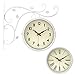 Produktbild DSADDSD * wanduhr digital Doppelseitige Wanduhr im Freien auf Bracket Schmiedeeisen Bahnhof Runde Uhr mit Rolling Wall Side Decoration Home Decor (Farbe : A)