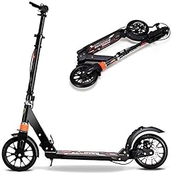 Goplus Trottinette à 2 Roues, Adultes-en Aluminium-Pas Electrique-Léger et Résistant-Capacité de Charge de 100KG