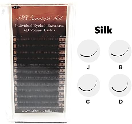 MBeauty4all 0.07 /D- curl (10mm) Silk XD Volume Lash Semi Permanent Individual Eyelash Extensions …