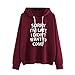 Produktbild MEIbax Frauen Oansatz Hoodie Jumper Langarm Brief Print Sweatshirt Pullover Tops Lose Baseball Oberteile