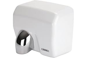Casselin Hand Dryer 2500 W with Infrared Sensor - White Lacquered Or Stainless Steel, Colour: White