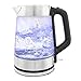 Produktbild LIGHTOP Glas Edelstahl Wasserkocher 1500 W 1,9 L integrierter Kalkfilter automatische Abschaltung Kabellos mit LED Innenbeleuchtung
