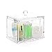Pusheng Clear Q-tip Swab Acrylic Cotton Pad Organizer Box Cosmetic Stick Holder Storage