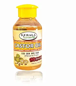 Kerala Ayurvedic 100% Pure Castor Cold Pressed Carrier Oil For Hair, 100 ml Naturally Conditions Hair