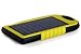 Produktbild Sunen 1.2 W Solar Ladegerät 5000 mAh PowerBank 2 x USB ideal für iPhone 4 iPhone 5 Nokia Samsung HTC mit Karabiner (gelb)