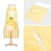 TecTake Complete baby crib bedding set canopy fits rocking / swinging cradle - different colours - (Yellow)