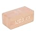 Produktbild VBESTLIFE Holz Digitaler Wecker Uhr,Qi Wireless Lade LED Spiegel Uhr,Sound Control Digital Tischuhr(Bambus + weißes Licht)