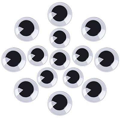 Outus Wiggle Googly Eyes Self-adhesive for Art Craft Projects, 40 mm and 50 mm, 20 Pieces