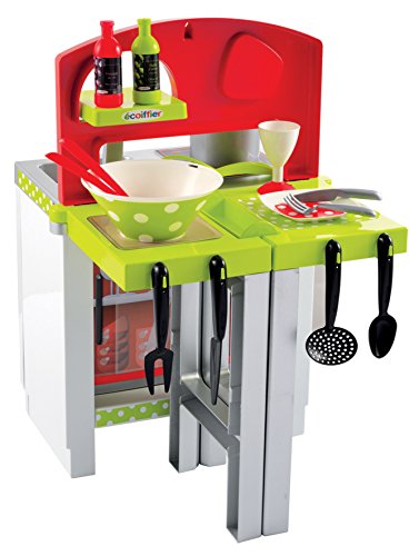 Jouets Ecoiffier - 1739 - Cuisine extensible pour enfants avec accessoires - 18 pièces - Dès 18 mois - Fabriquée en France
