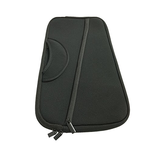 Schwarz weich Neopren Sleeve Schutz mit Travel Tasche Cover Tasche für Canon Pixma iP110 und Pixma iP100 Farbdrucker / HP Officejet 100 150 H470 Tintenstrahldrucker / Epson WorkForce WF-100W MobilePrinter A4 Tintenstrahldrucker / Mobile Photo Drucker und Power Adapter & Kabel - 5