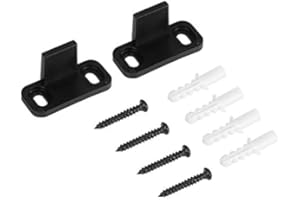 TOPINCN 2Pcs Adjustable Barn Door Floor Guides for Sliding Wardrobe Interior Garage Exterior Doors with Screws