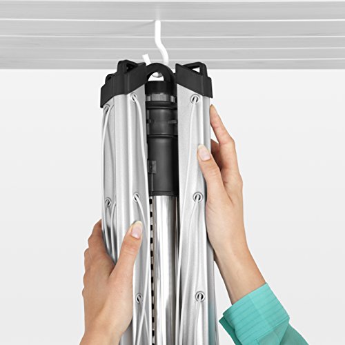 Brabantia Wäschespinne Lift-O-Matic, höhenverstellbar, 45mm Rohr, 50m Wäscheleine, mit Metall-Bodenanker & Schutzhülle - 7