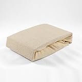 Frottee Spannbettlaken 70 x 140 cm ekrü Laken Bettlaken Babybett Spannbetttuch Betttuch