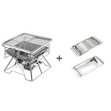 -KONVENIENT OUTDOOR COOKING: Liebe die große Natur? Dieser klappbare Basislager Grill sorgt für eine leckere Mahlzeit, um das Abenteuer zu ergänzen. Es ist ideal für Camping, Wandern, Rucksacktouristen, Picknicks, Schneidern, Reisen, oder jede Garten-oder Hinterhofparty.