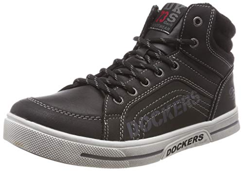 Dockers by Gerli 40bn730, Sneaker a Collo Alto Unisex-Bambini, Nero (Schwarz 100), 36 EU