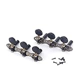 Para Guitarra Clásica Musiclily Pro 3x3 Estilo Panadero Clavijas de Afinación Clavijero de Repuesto para Guitarra Clásica, Latón Antiguo
