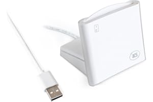 SCROY ACR40U Lecteur de carte à puce USB pour identification nationale, signature numérique, médical, santé, militaire, gouvernement, tachodisque, puce de contact d'identité eID CAC IC (USB-A + stand)