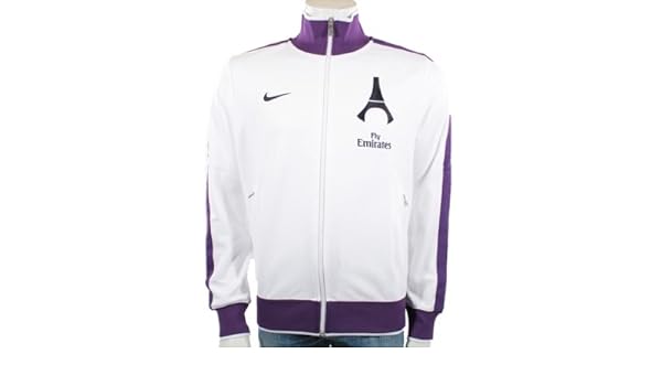 psg white track jacket