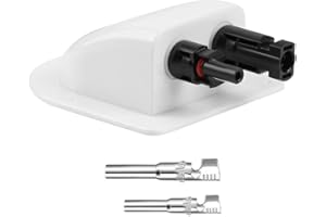 NBGRVB Solar Cable Entry Gland Waterproof ABS Solar Double Cable Solar Cable Panel Junction Box for Housing Solar Panels of RV, Caravan Boat(1pc)