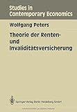 Image de Theorie der Renten- und Invaliditätsversicherung (Studies in Contemporary Economics)