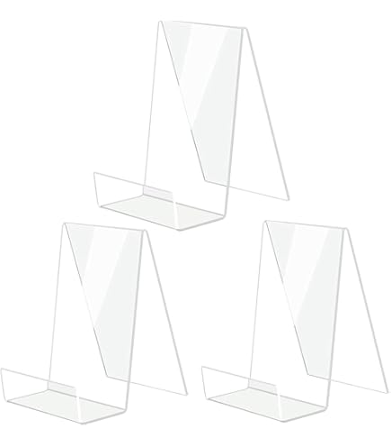 8 Supporti Per Libri In Acrilico Trasparente 11x11,5x14,5 Cm – Espositori Per Quaderni, Menu, Riviste, Album E Fiere Artigianali