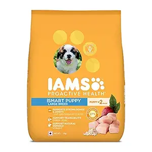 IAMS Proactive Health Smart Puppy Large Breed Dogs (<2 Years) Dry Dog Food, Chicken, 3 kg Pack