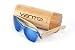 Produktbild Vento Eyewear® modell Chinook blueTwice - Sonnenbrille aus Bambus / Holz, Entworfen in Italien, mit CE-Zertifikat und UV400 Schutz, blau Rahmen blau Objektiv of polycarbonate