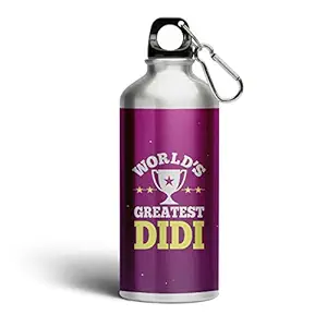 Yaya Cafe Birthday Bhaidooj Gifts for Worlds Greatest Didi Sipper Water Bottle 600ml
