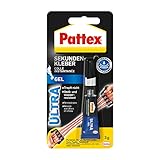 Pattex Sekundenkleber Ultra Gel, extra starker & flexibler Superkleber, sto- & wasserresistentes Sekundenkleber Gel fr z. B. Gummi, Leder, Holz, 1 x 3g - 