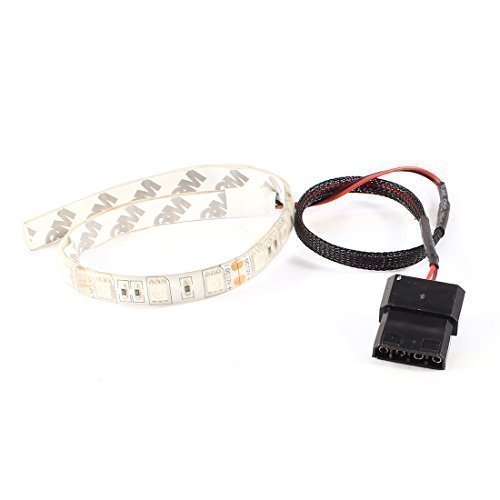 sourcingmap® PC Kaste IDE Adapter weiß 18 5050 SMD LED Licht Lampe Strip 30cm de